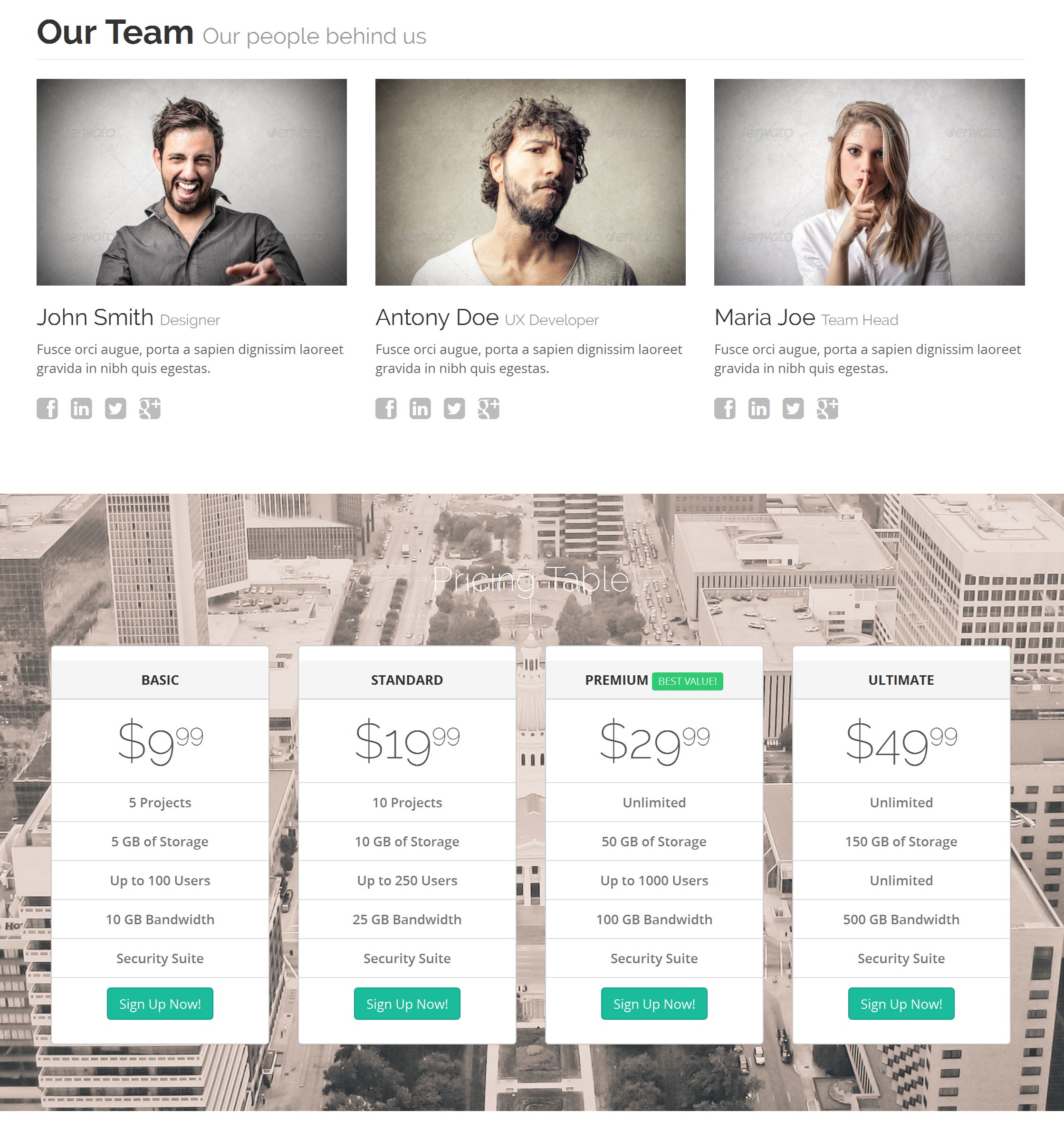 HTML Bootstrap Single Page Theme