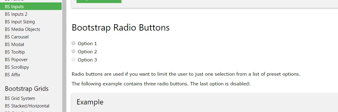 Bootstrap Radio button - tutorial
