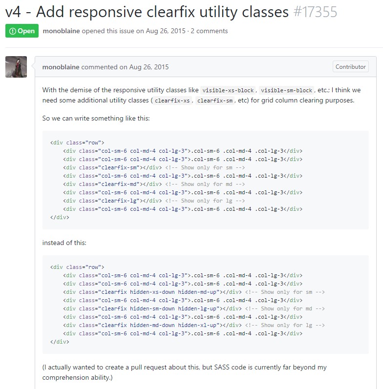 Bootstrap v4 -  Incorporate responsive clearfix utility classes