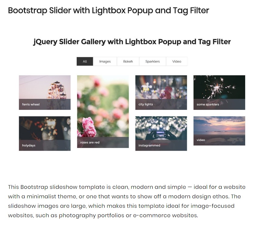  Bootstrap Carousel Slider Example 