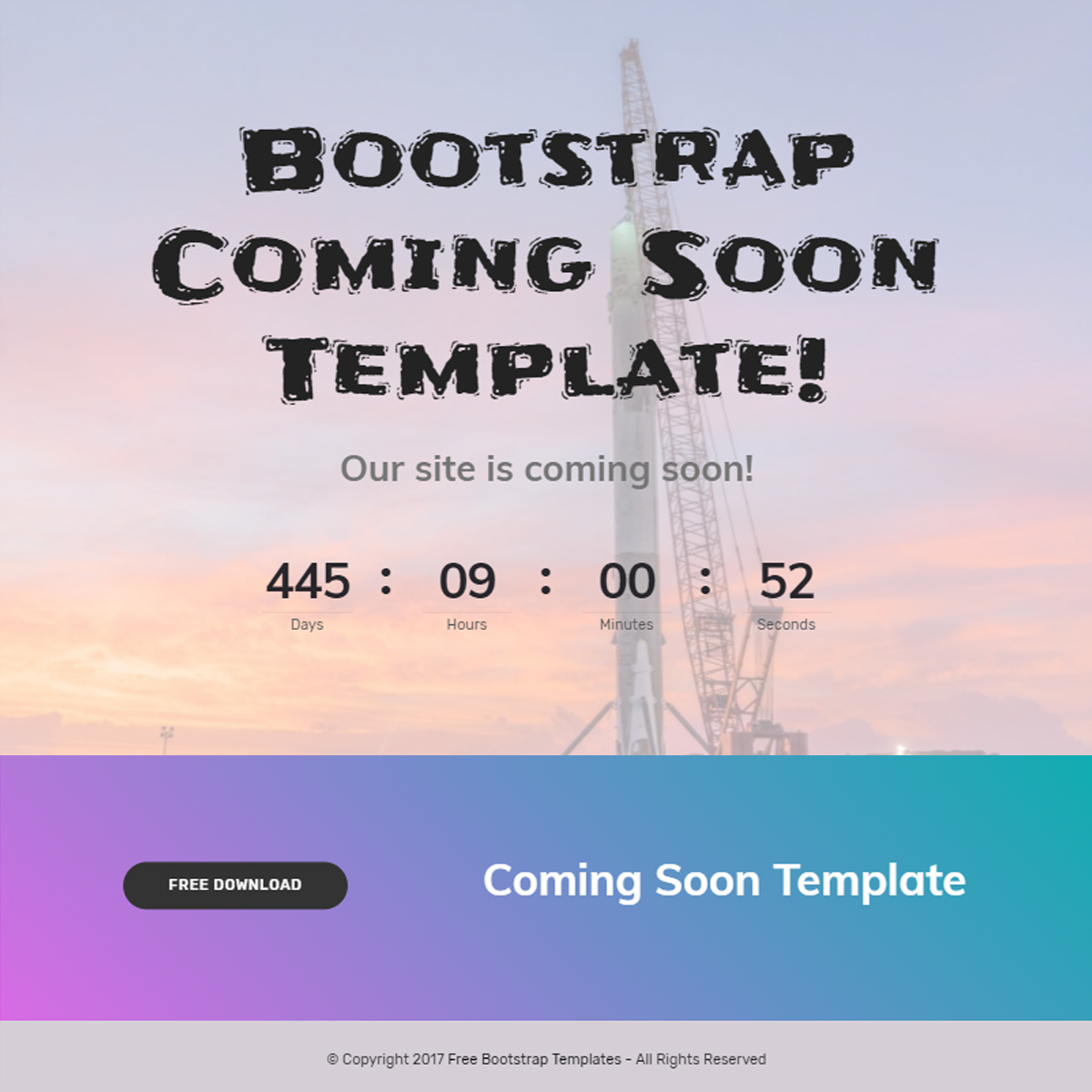 Free Bootstrap Coming Soon Templates